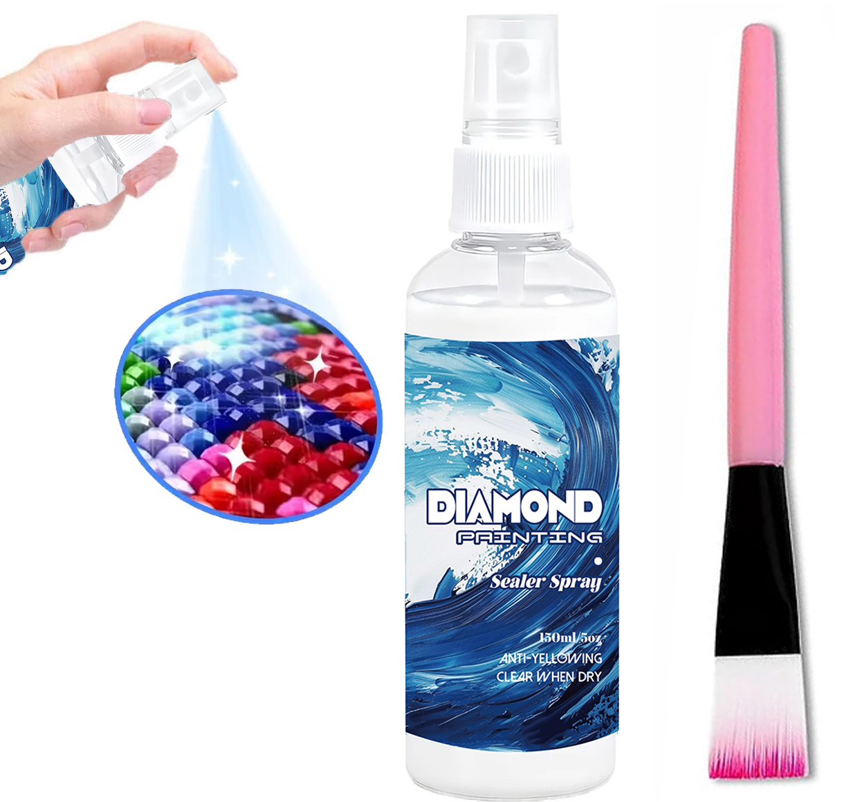 Resin Art Glue - Спрей-герметик для алмазной мозаики 150 мл,