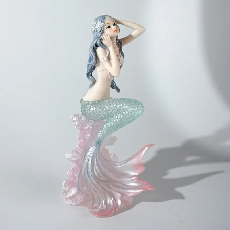 Resin Art Beach - Изысканная смоляная фигурка русалки кораллового морской