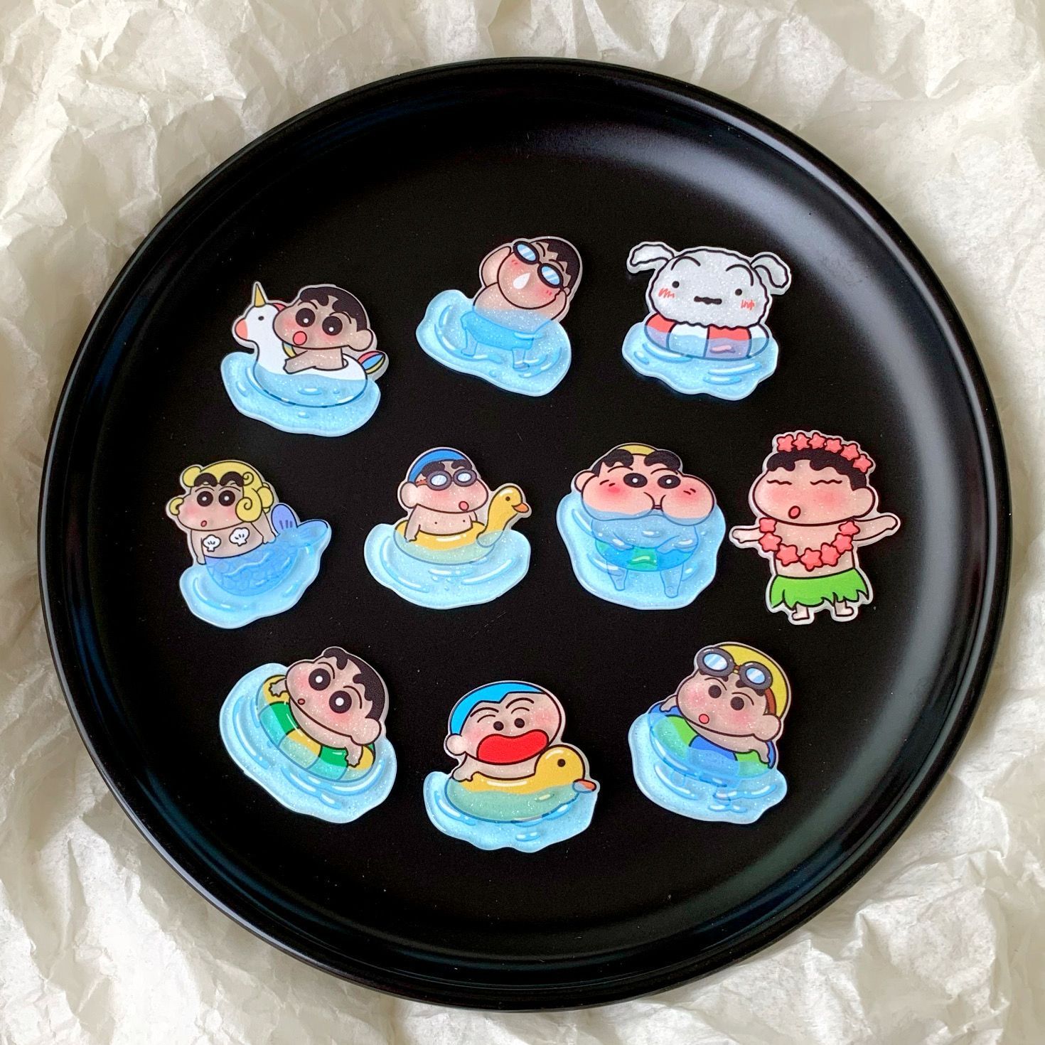 Resin Art Phone Case - Декоративные 3D-наклейки с персонажами Crayon Shin-chan: