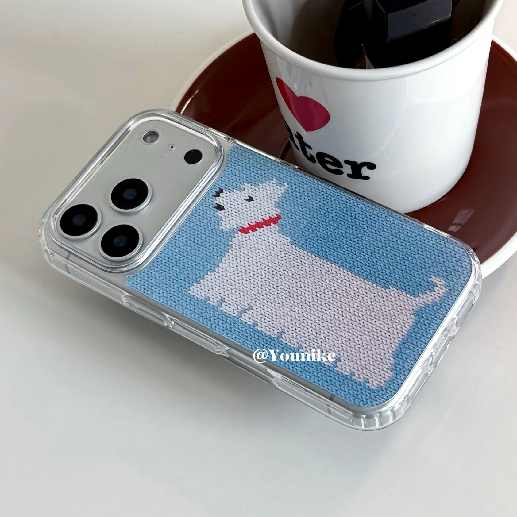 Корейский вязаный чехол с прин – обзор и цена Resin Art Phone Case
