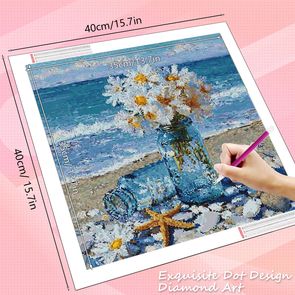 Алмазная мозаика HUACAN: Набор – обзор и цена Resin Art Beach